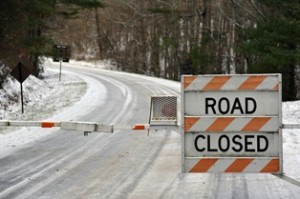 Most of the Blue Ridge Parkway is closed today.