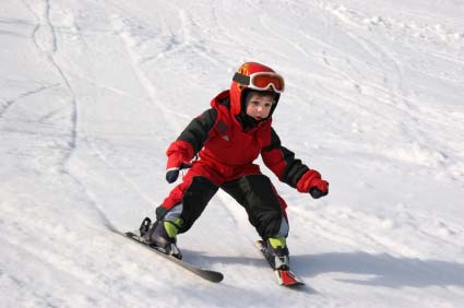 Child Learning to Ski - Asheville NC